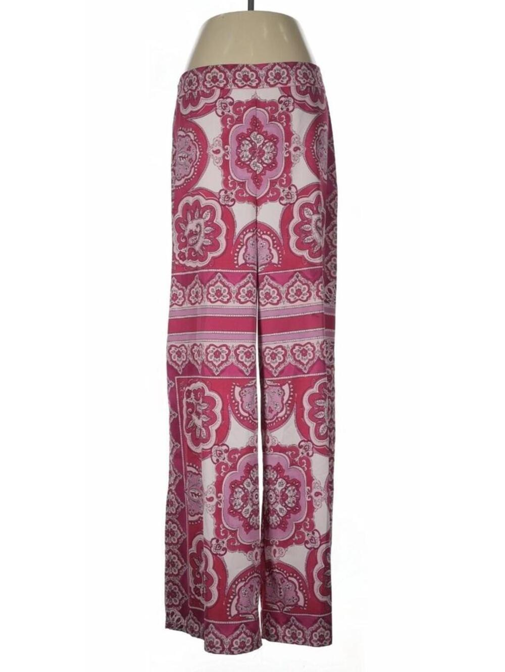 Cupcakes And Cashmere Vintage Style Pink Satin Palazzo Wide-leg Pants